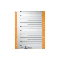 Leitz Trennblätter 1652 A4 grau/orange farbige Taben 230g 100 Blatt