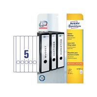 Avery printbare rugetiketten Block Out, ft 38 x 297 mm, wit, 125 stuks