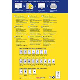 AVERY Avery Zweckform Inkjet Adress-Etiketten, 99,1 x 38,1 mm