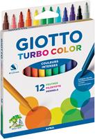 Merkloos Giotto viltstift Turbo Color 12 stiften
