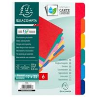 EXACOMPTA Karton-Register, 220 x 170 mm, 6-teilig