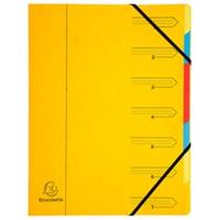 EXACOMPTA Ordnungsmappe, DIN A4, Karton, 7 Fächer, gelb