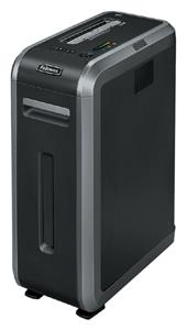 Fellowes 125i. Soort vernietiger: Reepversnippering, Werkbreedte: 23 cm, Vernietigt tot grootte: 5.8 mm. Afmetingen (B x D x H): 536 x 285 x 738 mm