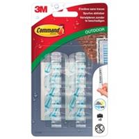 3M Command Outdoor Kabel-Clip, transparent, Größe: S