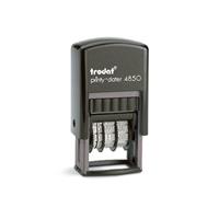 trodat Datumstempel Printy Dater 4850L , BEZAHLT, , blau/rot