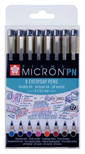 Sakura Fineliner  pigma micron 0.4mm blister à 8 stuks assorti