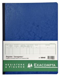 Exacompta Register Piqure garagisten 320x250mm 80vel blauw