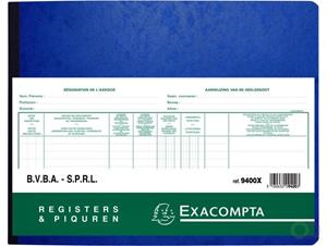 Exacompta Register Piqure aandeelhouder BVBA/ SPRL 320x250mm 80vel groen