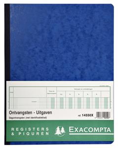 Exacompta Register Piqure dagontvangsten 320x250mm 80vel blauw