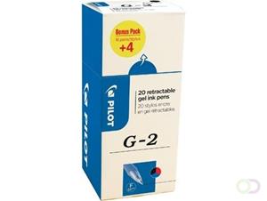 Pilot gelroller G-2 fijn, value pack met 16 + 4 stuks in 3 geassorteerde kleuren