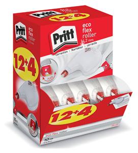 Pritt correctieroller Eco Flex, value pack met 12+4 stuks