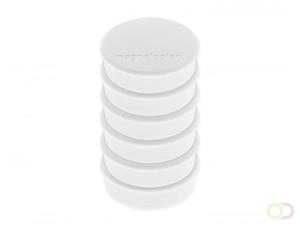 Discofix magnetoplan hobby magneet in blisterverpakking, wit, Ã 24 x 8mm, 4 stuks