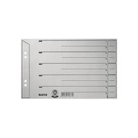 LEITZ Trennblätter, DIN A5 quer, Kraftkarton 200 g/qm, grau