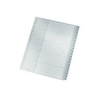 LEITZ Kunststoff-Register, Zahlen, A4 Überbreite, 1-20, grau