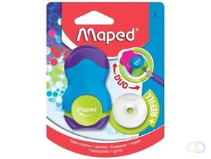 Maped potloodslijper + gom Loopy Soft Touch, blister met 1 stuk