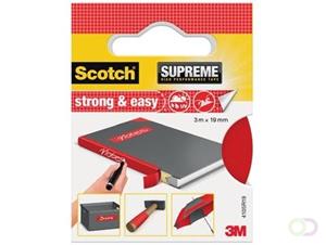 Scotch Supreme reparatietape Strong & Easy, ft 19 mm x 3 m, rood, blisterverpakking