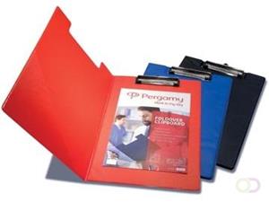 Pergamy klemmap, voor ft A4, uit PVC, blauw