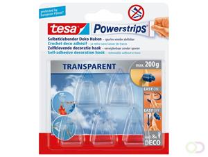 Tesa Powerstrips met haakje 5 stuks transparant