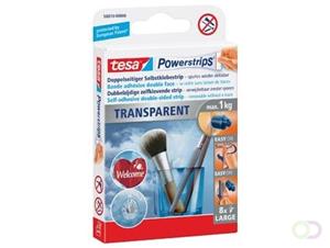 tesa Powerstrips TRANSPARENT, Haltekraft: max. 1,0 kg