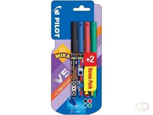 Pilot roller V-5 Mika, blister van 2+2 stuks gratis in geassorteerde kleuren