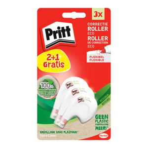 Pritt correctieroller Eco Flex, blister 2 + 1 gratis