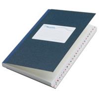 Notitieboek  met alfabet gelineerd blauw