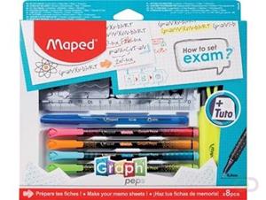 Maped "How to exam"-set, 8-delige ophangdoos