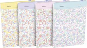 10 x Oxford Notizblock ForMe Floral A6 80 Blatt liniert 3 Designs sort