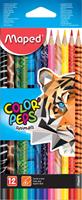 Maped Dreikant-Buntstift COLOR, PEPS Animals, 12er Kartonetui