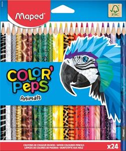 Maped Dreikant-Buntstift COLOR, PEPS Animals, 24er Kartonetui