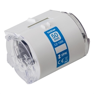 Brother Rol met etiketten 50 mm x 5 m Papier Wit 1 stuk(s) Permanent CZ1005 Gekleurde etikettenrol