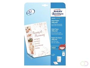 AVERY Avery Zweckform Inkjet-Papier, DIN A4, 200 g/qm, weiß