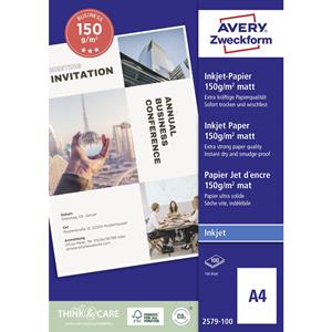 Avery 2579-100 A4 Wit pak fotopapier