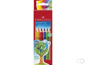 FABER-CASTELL Dreikant-Buntstifte Jumbo GRIP, 12er Etui