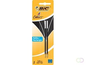 Bic vulling voor balpen 4 Colours Medium, blister met 2 stuks, zwart