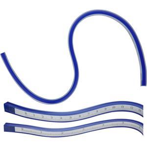 donauelektronik Kurvenlineal Kunststoff, Stahl Blau 30cm