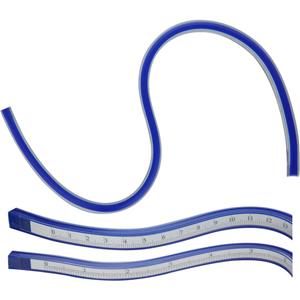 donauelektronik Kurvenlineal Kunststoff, Stahl Blau 60cm