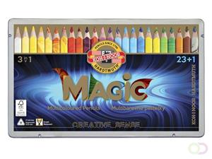 Koh-i-noor Kleurpotloden  Jumbo Magic doos 24 kleuren