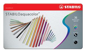 Stabilo aquacolor metaal etui 36stuks