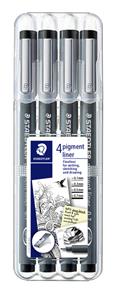 Staedtler Fineliner 308 Assorti schrijfbreedtes (pak 4 stuks)