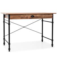 vidaXL Schreibtisch mit Schublade 110 x 55 x 75 cm Eichenfarbe Braun