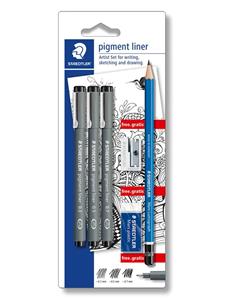 STAEDTLER Pigmentliner , Artist Set, , schwarz, Blisterkarte