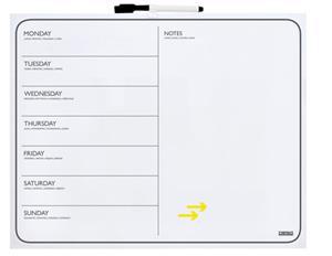 desq Planbord week  40x50cm ranloos + marker magnetisch