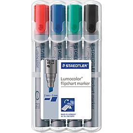 STAEDTLER flipchartmarker Lumocolor 356BWP4, set van 4