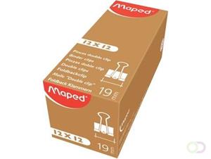 Maped foldbackclip 19 mm, zwart, doos van 12 stuks