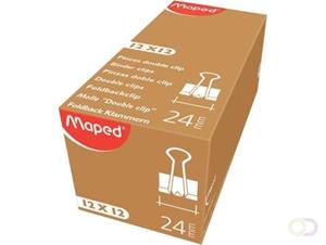 Maped foldbackclip 24 mm, zwart, doos van 12 stuks