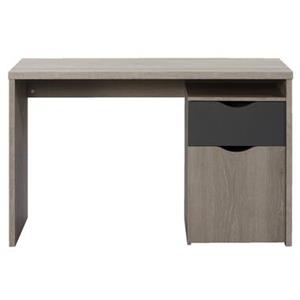 Leen Bakker Bureau Tempo - grijs eikenkleur/antraciet - 76x120x55 cm