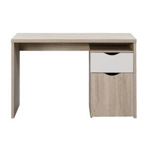 Leen Bakker Bureau Tempo - eikenkleur/wit - 76x120x55 cm