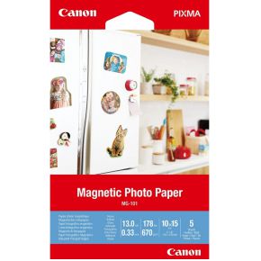 Canon Fotopapier Magnetic-Paper MG-101 glänzend (100 x 150 mm) 670 g/m² - 5 Blatt (3634C002)