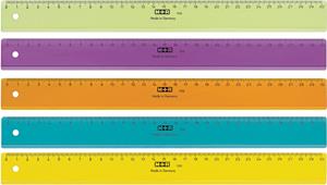 M+R lat, uit plastic, in geassorteerde kleuren, 30 cm
